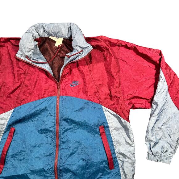 Vintage 90s Nike Women’s Full Zip Windbreaker Jacket Lightweight Workout - Picture 2 of 5